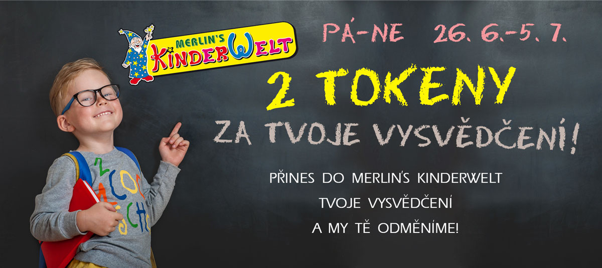 2 tokeny zdarma za vysvědčení!